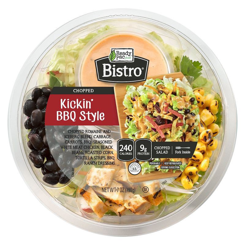 slide 1 of 1, Ready Pac Foods Bistro Kickin' BBQ Chopped Salad Bowl -7oz, 7 oz
