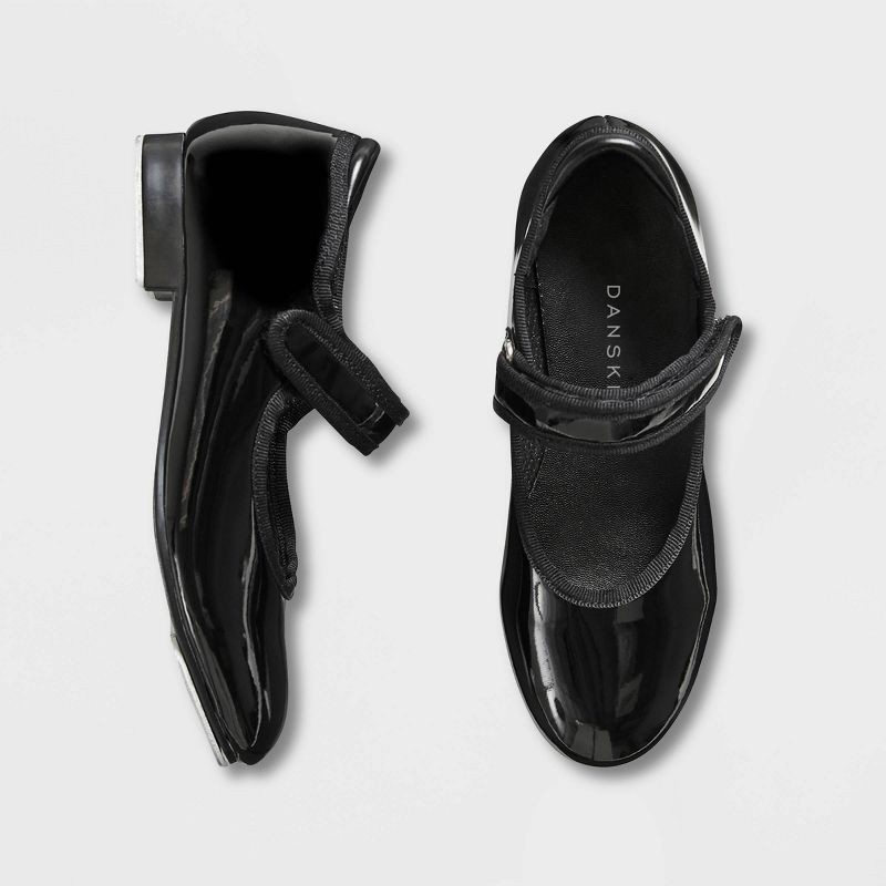 slide 2 of 4, Freestyle By Danskin Danskin Girls' Tap Dance Shoes - Black 1: Adjustable Strap, Block Heel, Closed Round Toe, 1 ct