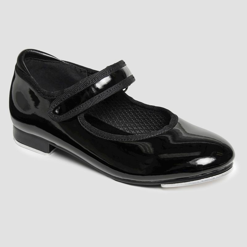 slide 1 of 4, Freestyle By Danskin Danskin Girls' Tap Dance Shoes - Black 11, 1 ct