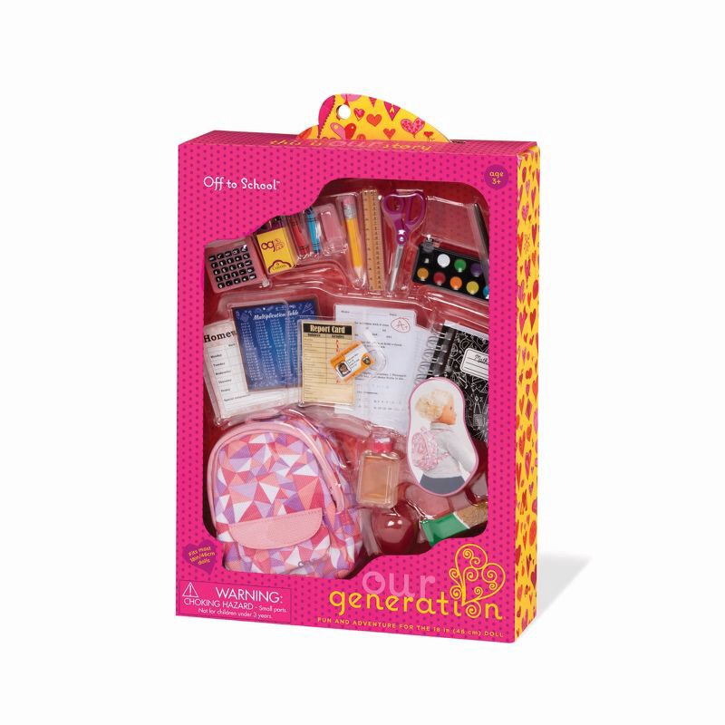 slide 3 of 3, Our Generation Off to School Supplies Accessory Set for 18" Dolls, 1 ct