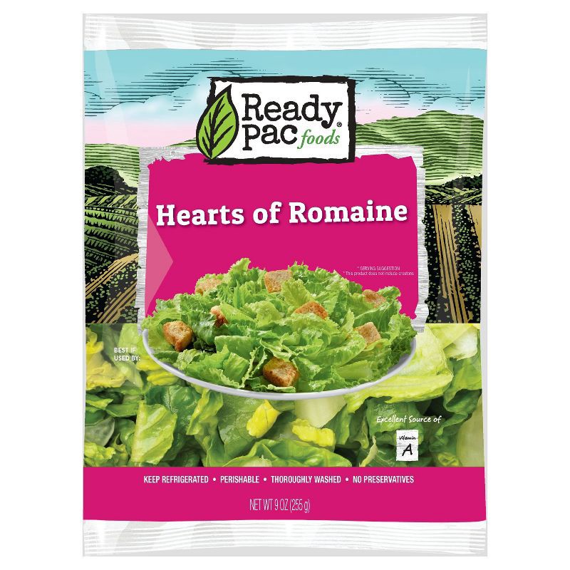 slide 1 of 1, Ready Pac Foods Hearts of Romaine Lettuce - 9oz, 9 oz