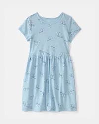 Carter's Girls Butterfly Short-Sleeve Dress - Blue 10