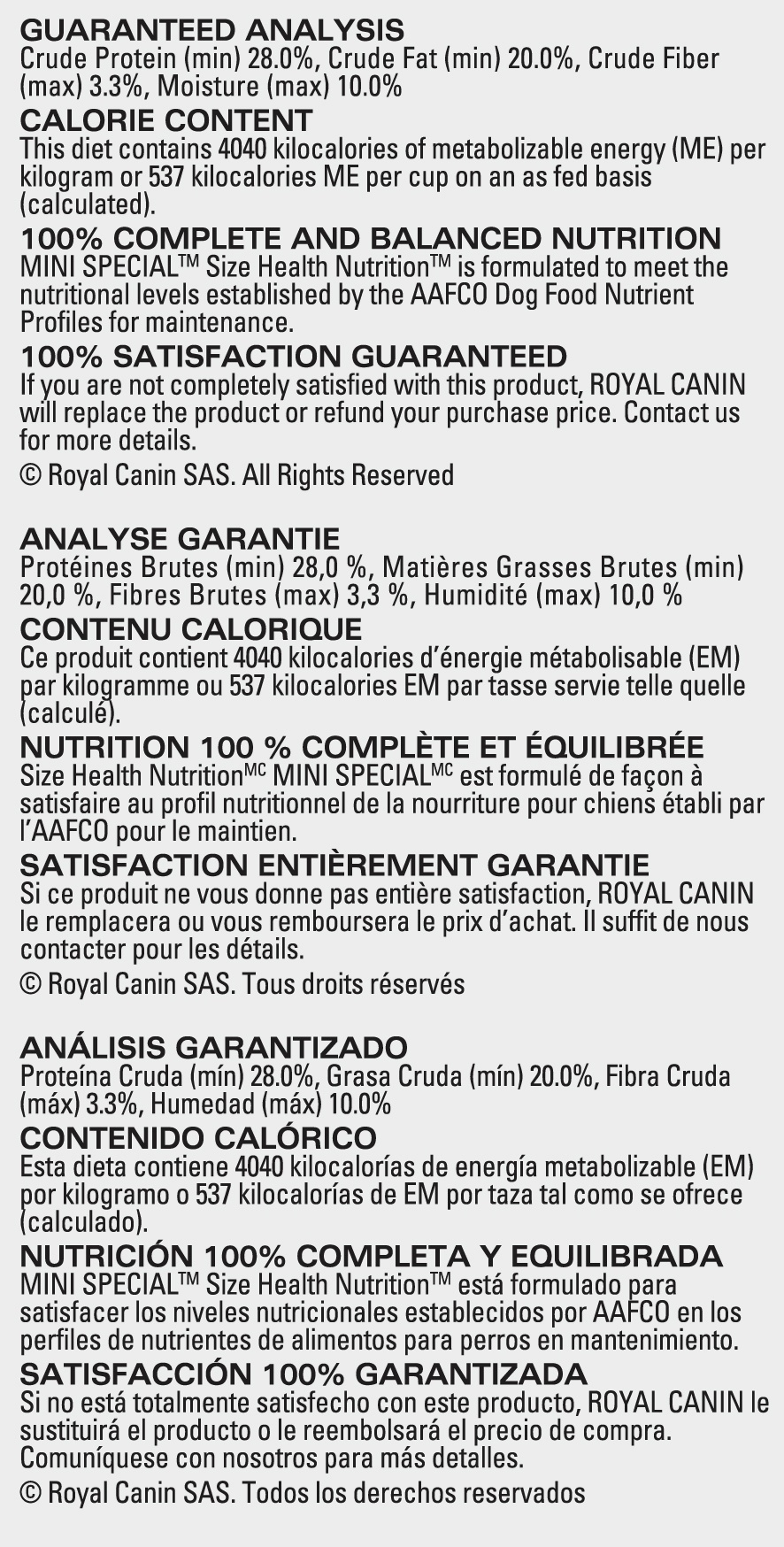 slide 7 of 9, Royal Canin Size Health Nutrition Mini Special Dry Dog Food, 17 lb