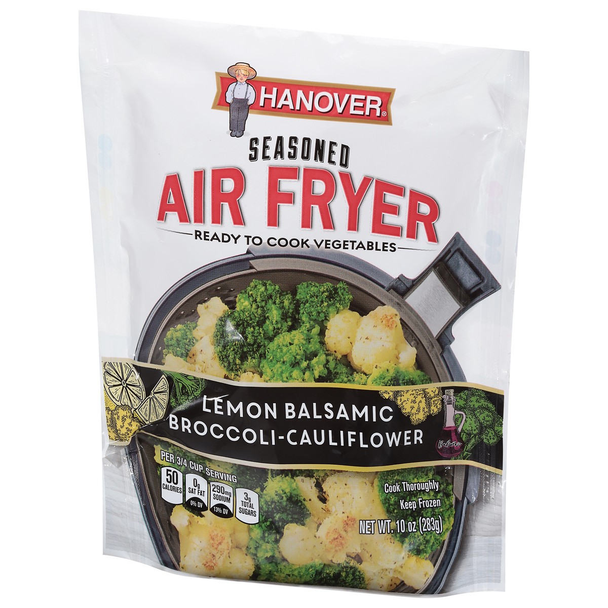 slide 7 of 12, Hanover Seasoned Air Fryer Lemon Balsamic Broccoli-Cauliflower 10 oz, 10 oz