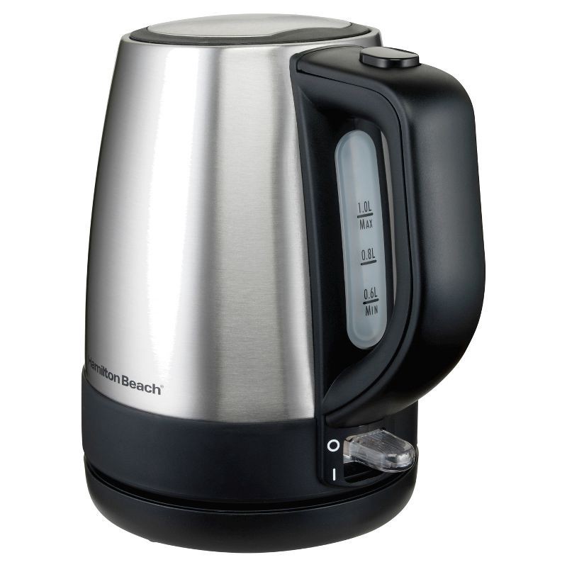 slide 2 of 5, Hamilton Beach 1L Electric Kettle - Stainless 40978: Water Boiler, Overheat Protection, Cordless, Automatic Shut-Off, 1 liter