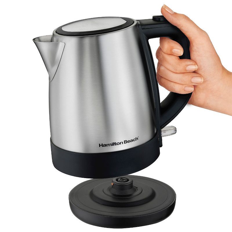 slide 3 of 5, Hamilton Beach 1L Electric Kettle - Stainless 40978: Water Boiler, Overheat Protection, Cordless, Automatic Shut-Off, 1 liter