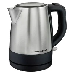 Hamilton Beach 1L Electric Kettle - Stainless 40978: Water Boiler, Overheat Protection, Cordless, Automatic Shut-Off