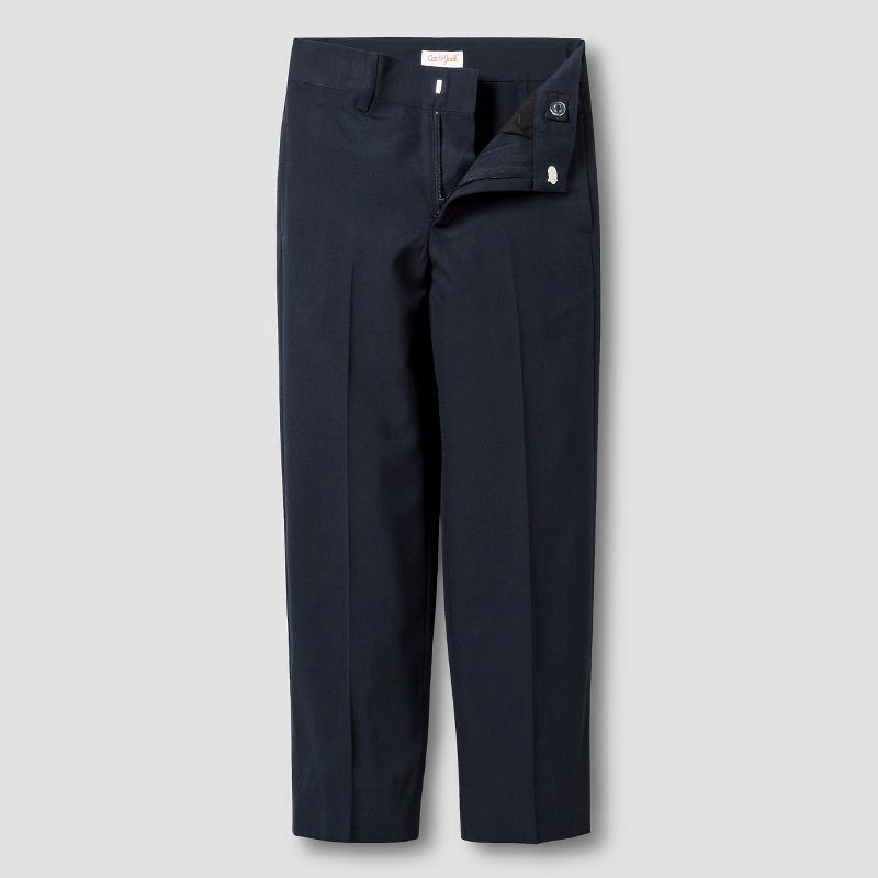 slide 3 of 3, Boys' Suit Pants - Cat & Jack™ Navy 6: Midweight, Adjustable Waistband, Jetted Pocket, Machine Washable, 1 ct