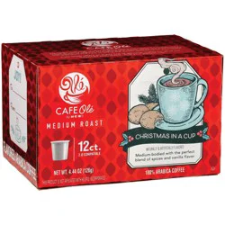 H-E-B Cafe Ole Christmas In a Cup Single Serve Coffee Cups - 12 ct