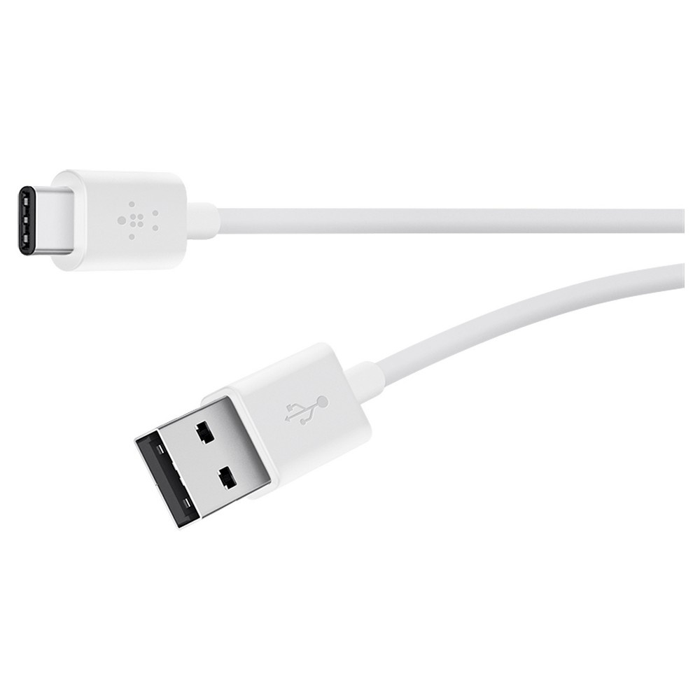 slide 3 of 4, Belkin Mixit USB- C to USB-A Cable White, 6 ft