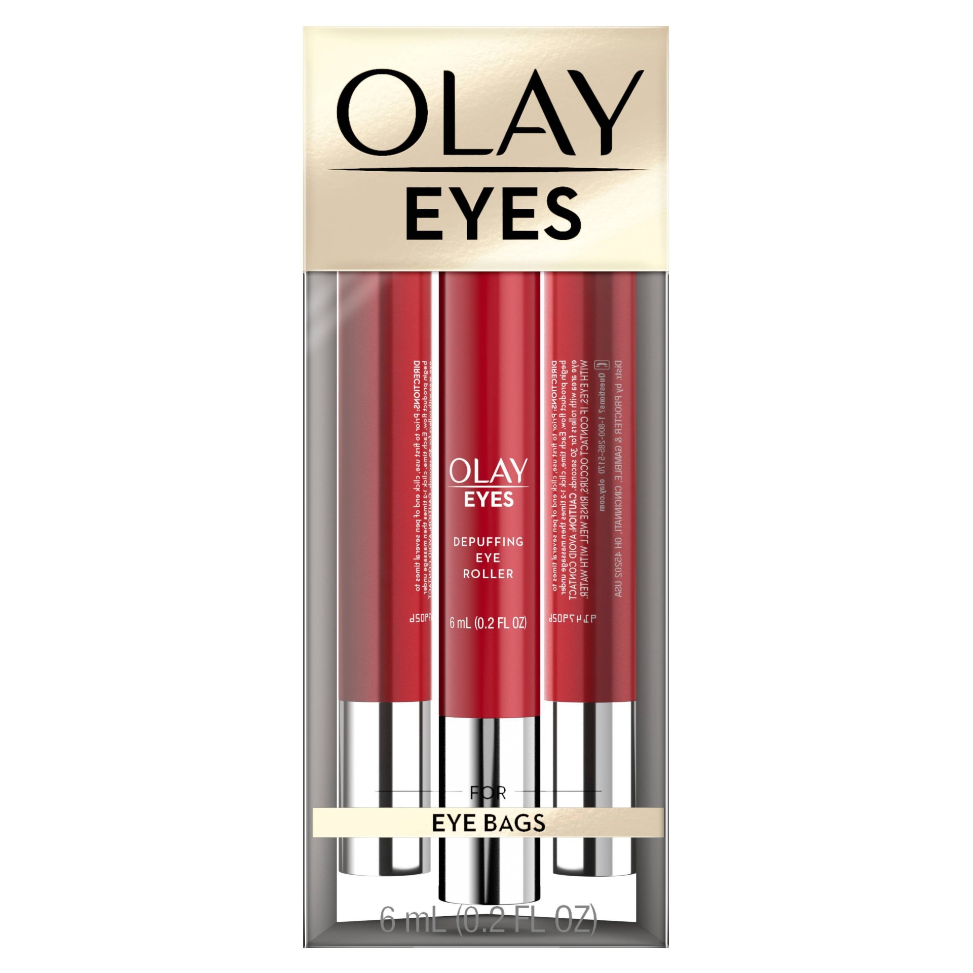 slide 1 of 6, Olay Eyes Depuffing Eye Roller for bags under eyes - 0.2 fl oz, 0.2 fl oz