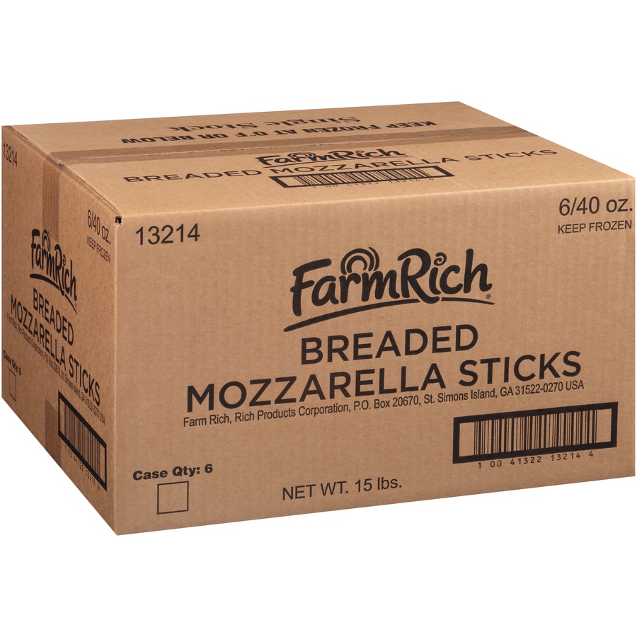 slide 2 of 8, Farm Rich Breaded Mozzarella Sticks 40 oz. Bag, 40 oz