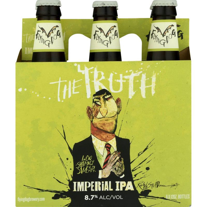 slide 1 of 3, Flying Dog The Truth Imperial IPA Beer - 6pk/12 fl oz Bottles, 6 ct; 12 fl oz