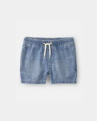Oshkosh Baby Boy Denim Drawstring Shorts - Light Wash Blue 12M