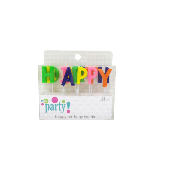 slide 1 of 1, Meijer Birthday Candles, Happy Birthday Letters, 13 ct