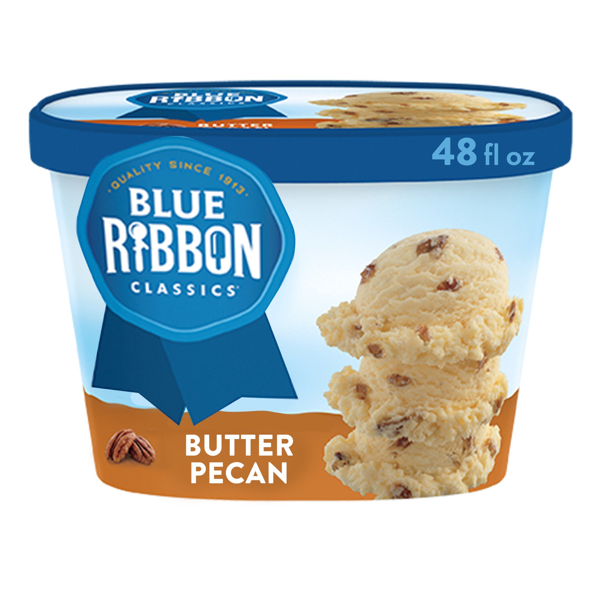 slide 1 of 7, Blue Ribbon Classics Butter Pecan Frozen Dessert, 48 fl oz, 48 oz