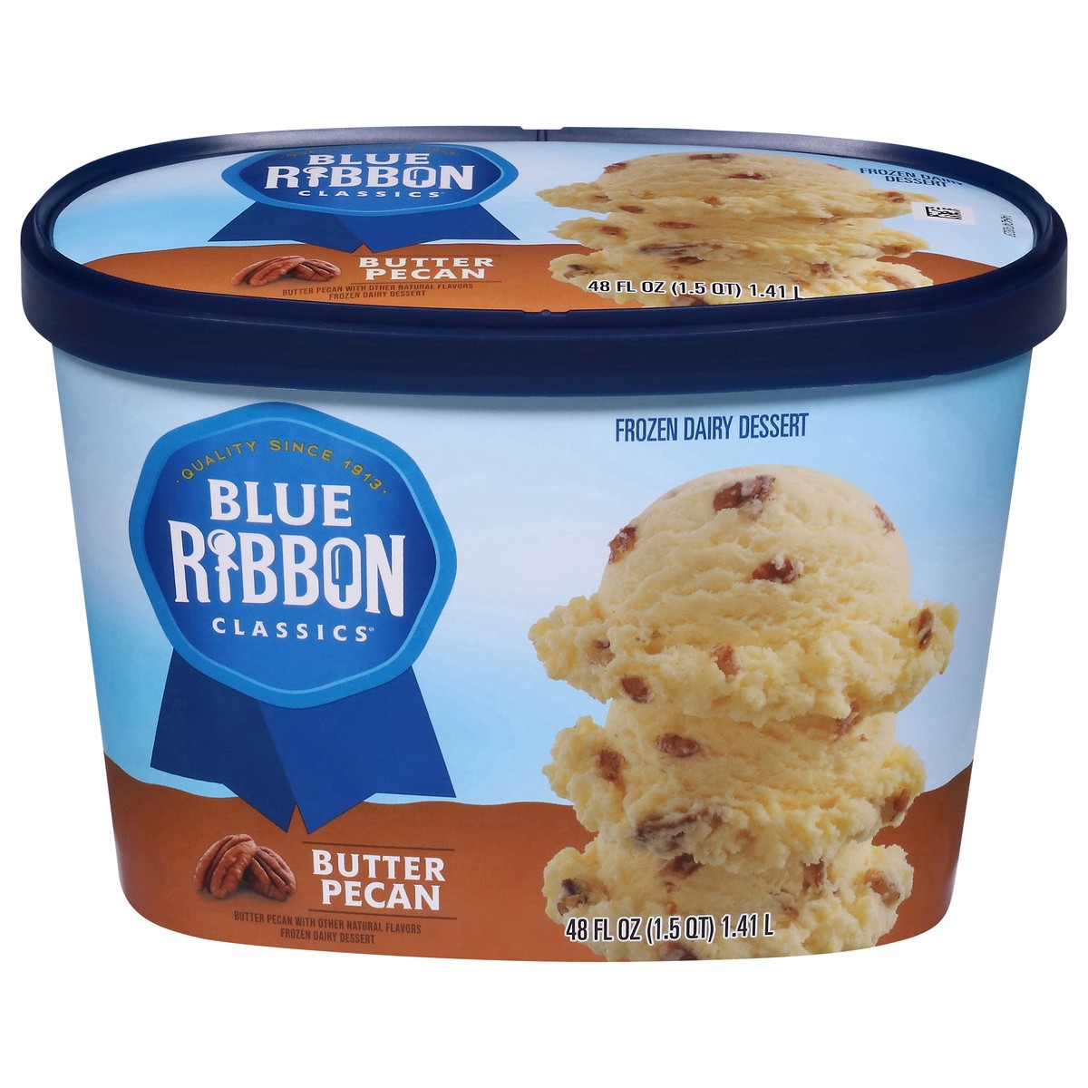 slide 1 of 7, Blue Ribbon Classics Butter Pecan Frozen Dessert, 48 fl oz, 48 oz