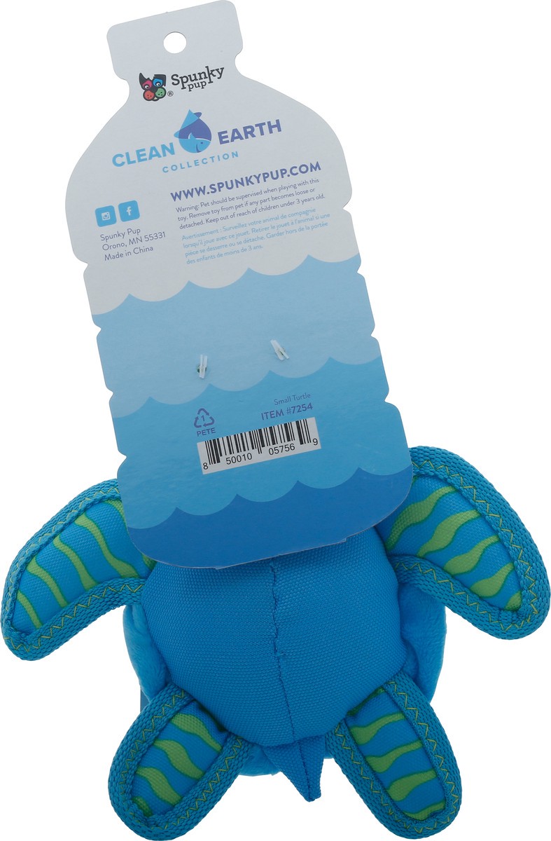 slide 10 of 10, Spunky Pup Turtle Clean Earth Dog Toy, 1 ct