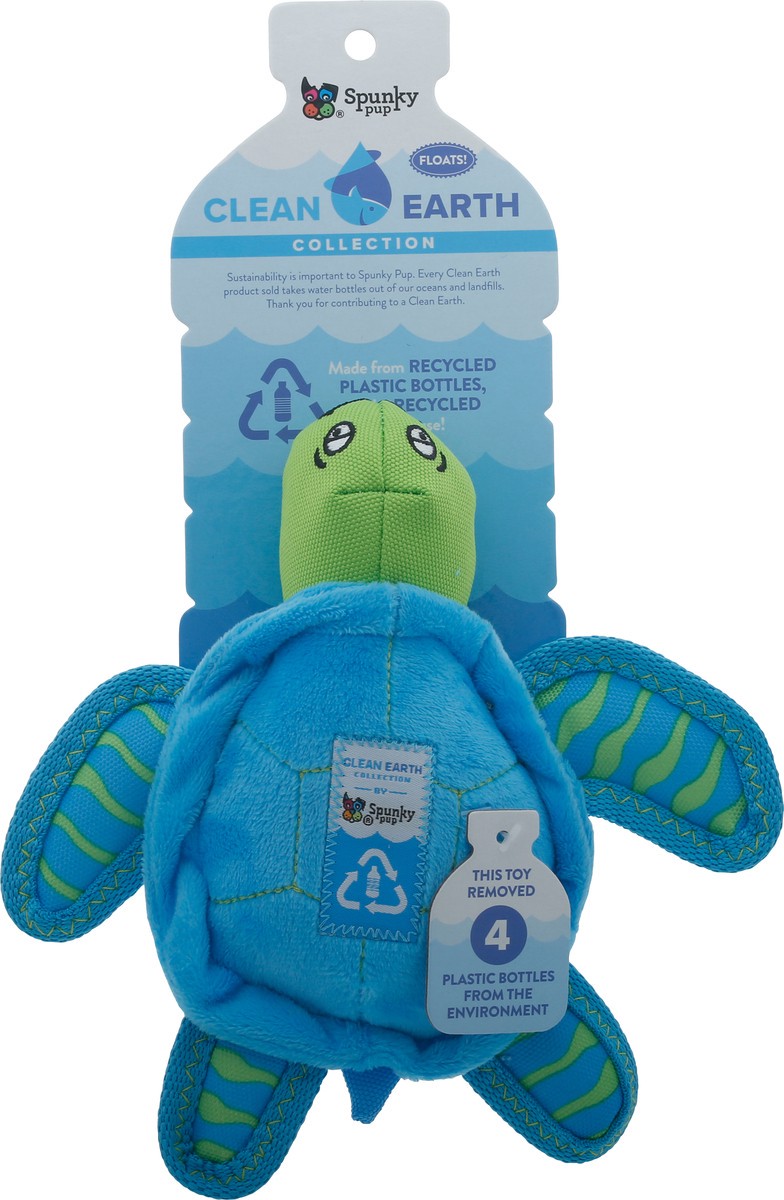 slide 3 of 10, Spunky Pup Turtle Clean Earth Dog Toy, 1 ct