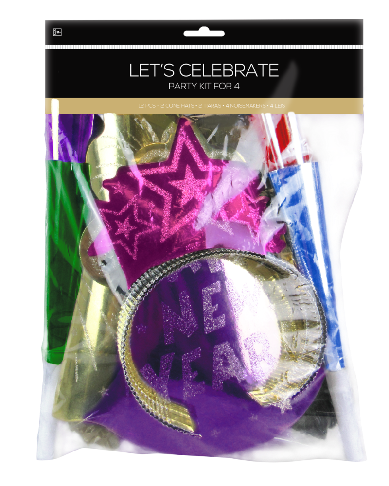 slide 1 of 1, Ampro Let's Celebrate Kit 12 Pack - Multi, 12 ct