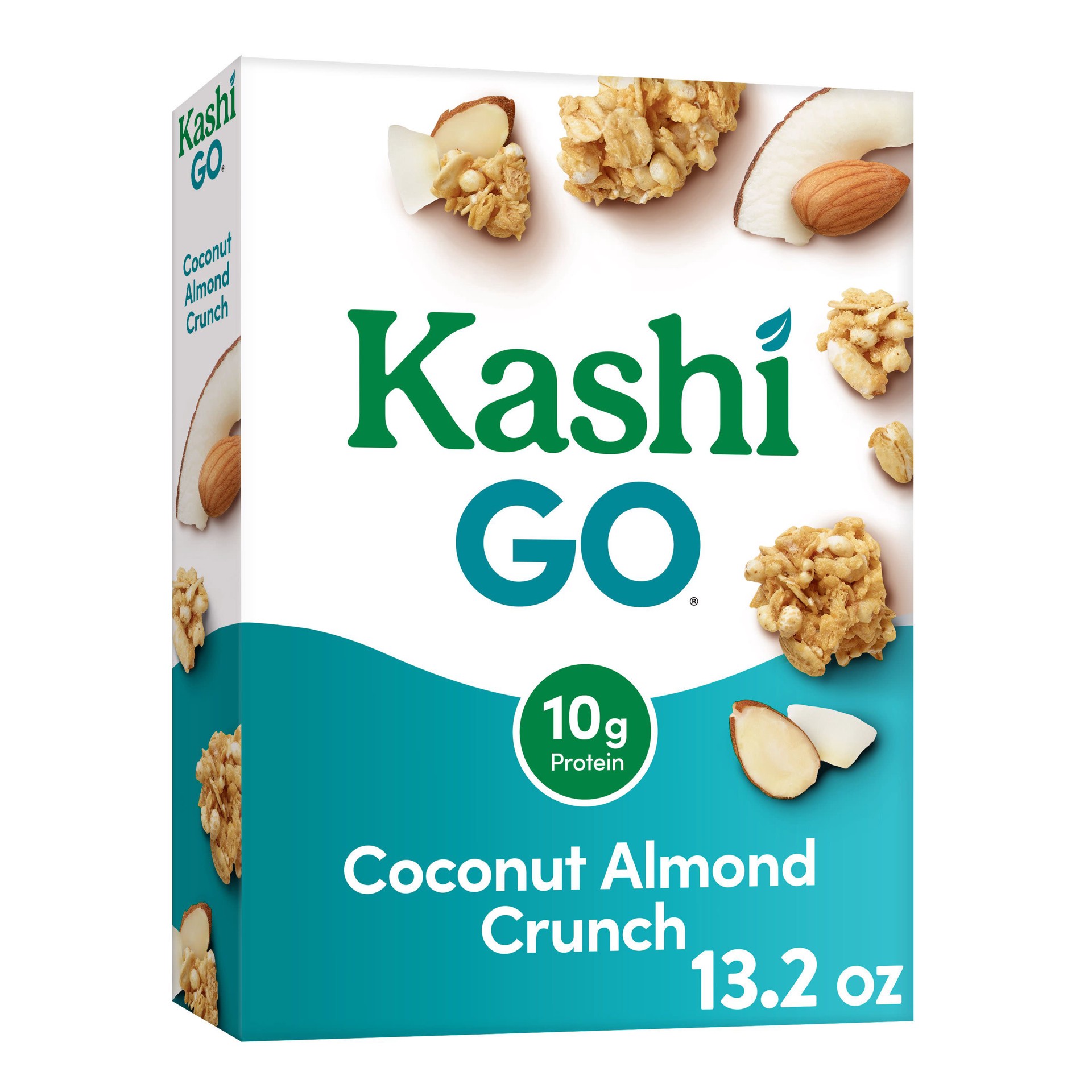 slide 1 of 5, Kashi GO Breakfast Cereal, Vegan Protein, Fiber Cereal, Coconut Almond Crunch, 13.2oz Box, 1 Box, 13.2 oz
