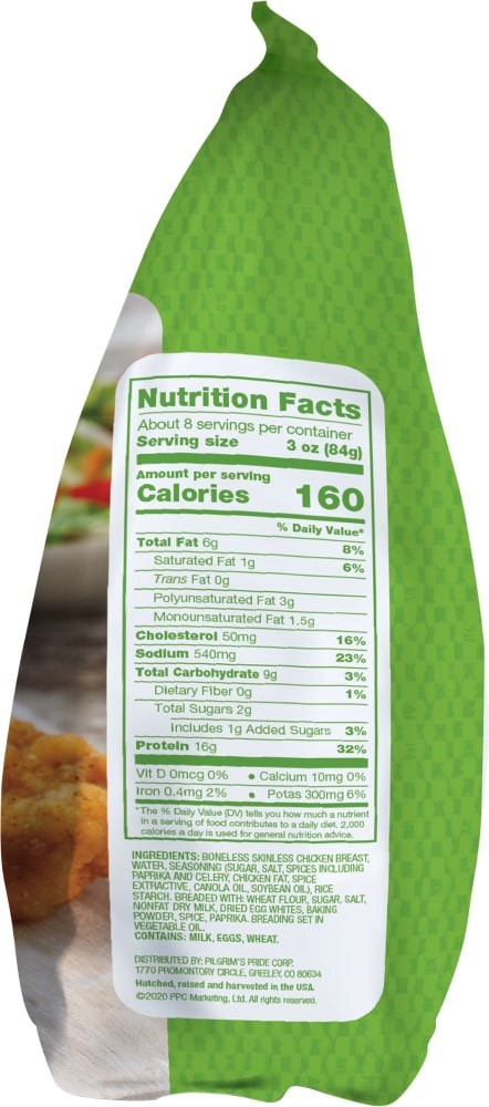 slide 2 of 4, Just BARE Lightly Breaded Chicken Breast Bites, 1.5 lb