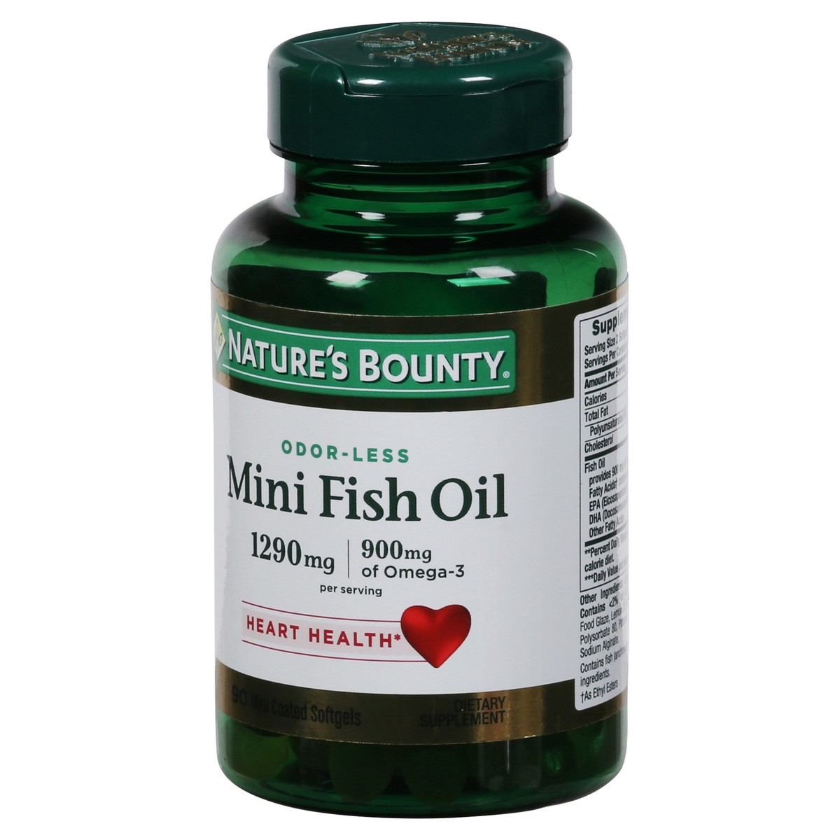 slide 6 of 9, Nature's Bounty Odorless Mini Fish Oil Softgels, 90 ct