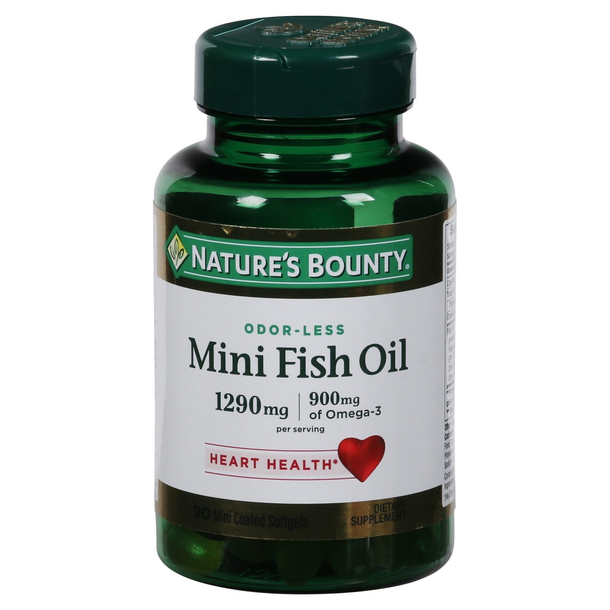 slide 1 of 9, Nature's Bounty Odorless Mini Fish Oil Softgels, 90 ct