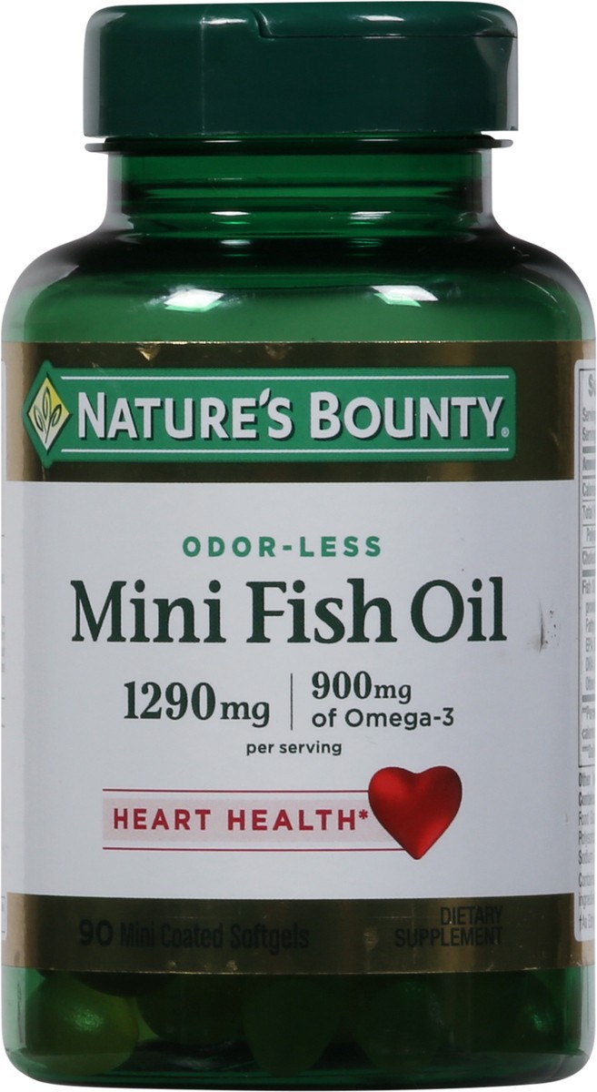 slide 3 of 9, Nature's Bounty Odorless Mini Fish Oil Softgels, 90 ct