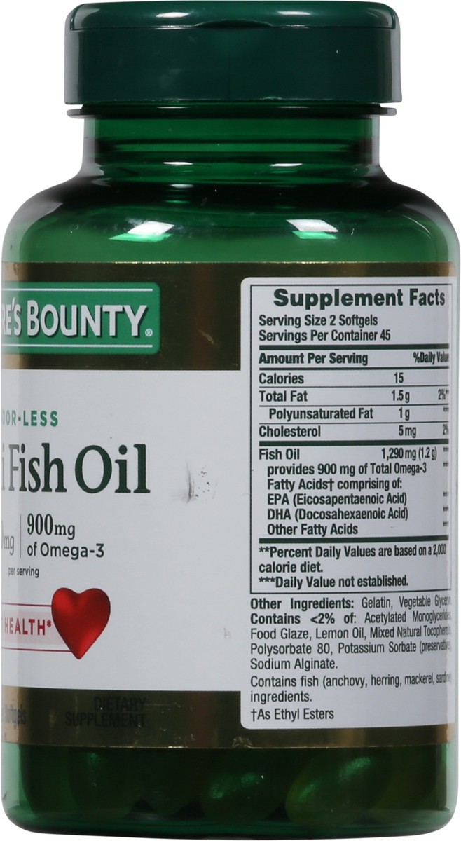 slide 7 of 9, Nature's Bounty Odorless Mini Fish Oil Softgels, 90 ct