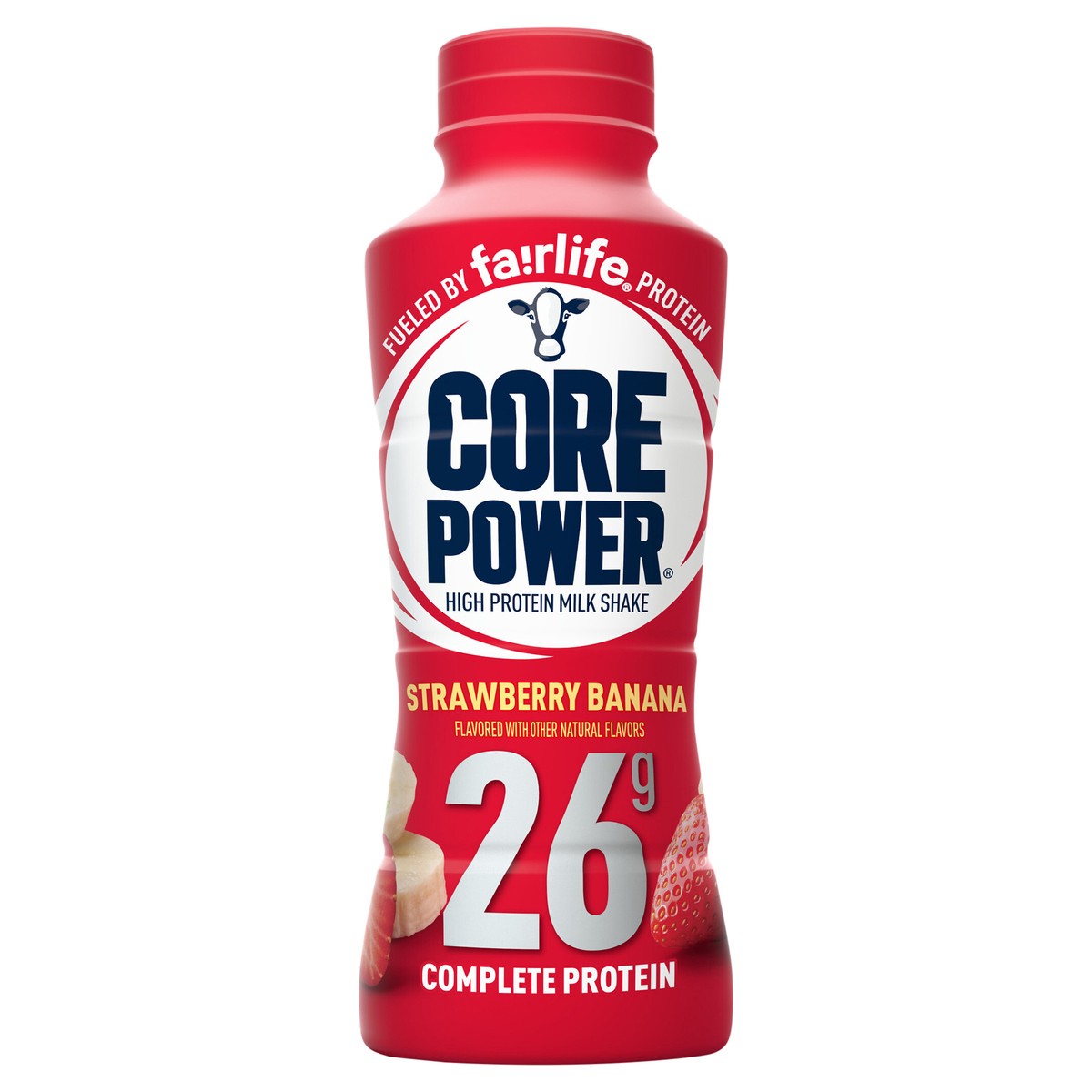 slide 1 of 2, Core Power Protein Strawberry Banana 26g Bottle, 14 fl oz, 14 fl oz