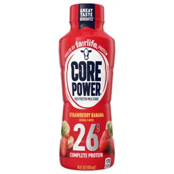 Core Power Protein Shake, Strawberry Banana, 26g Bottle, 14oz