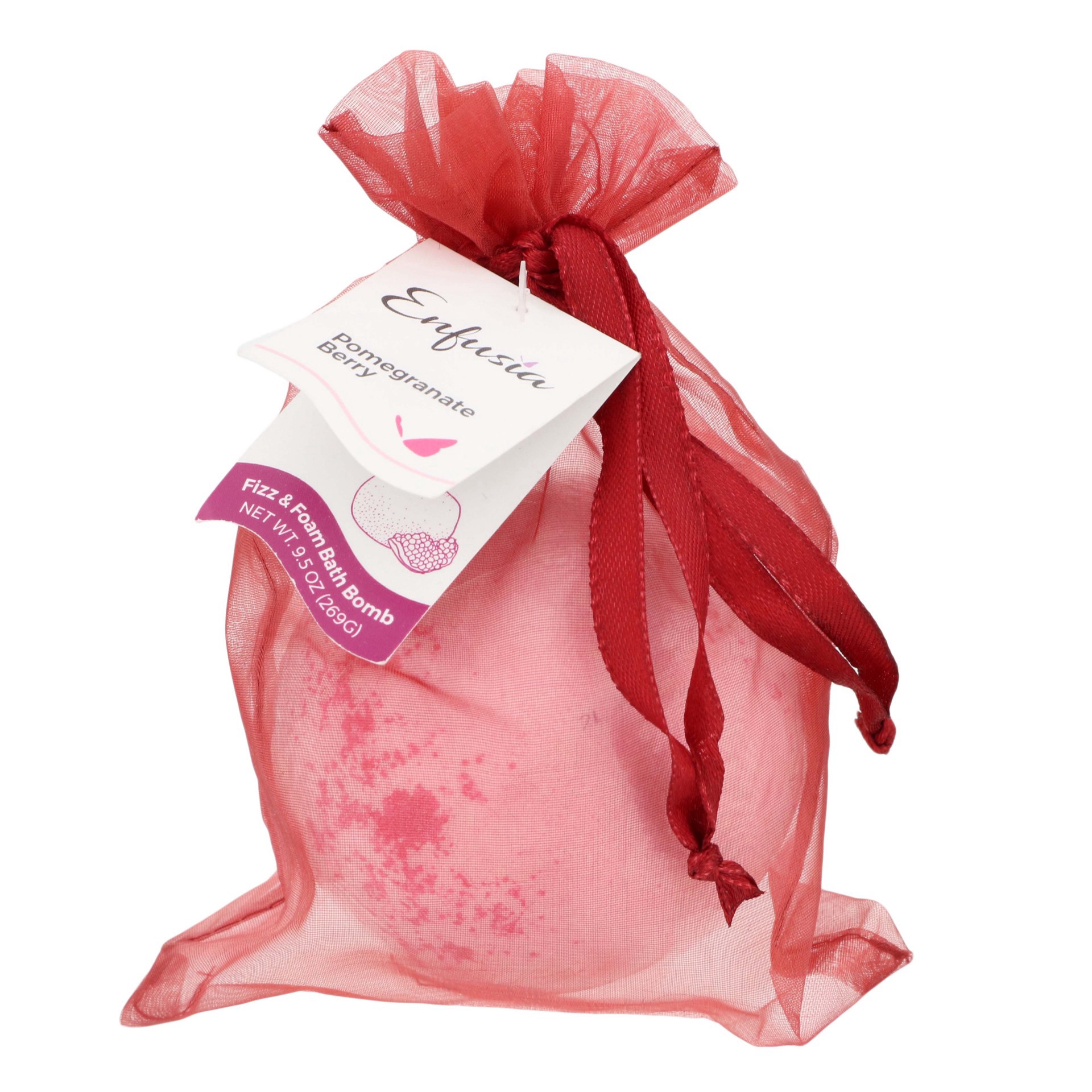 slide 1 of 1, Enfusia Pomegranate Berry Bath Bomb, 9.5 oz