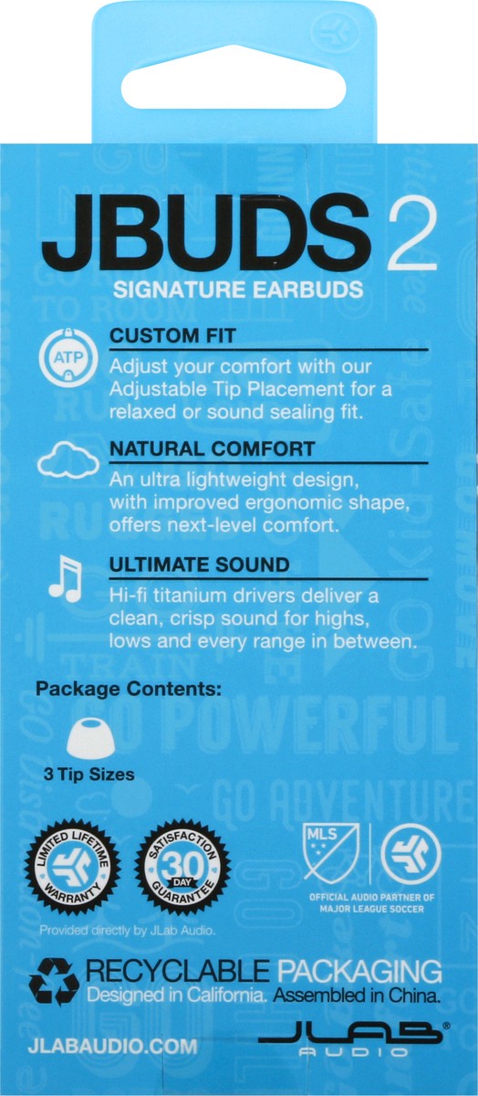 slide 3 of 9, JLab JBuds 2 Blaze Red Signature Earbuds 1 ea, 1 ct