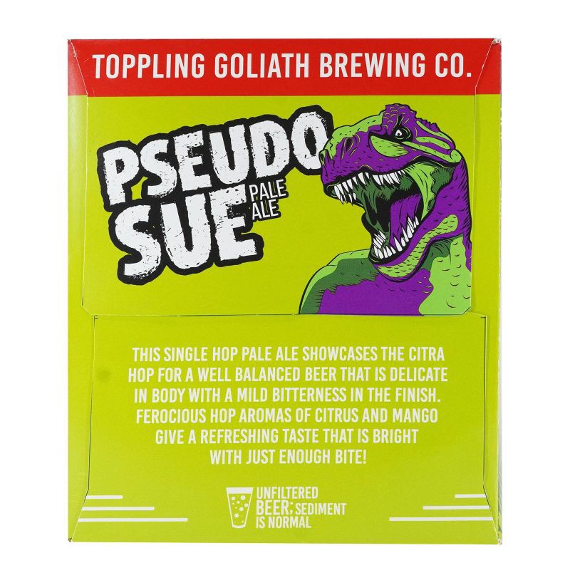 slide 3 of 6, Toppling Goliath Pseudosue Pale Ale Beer - 4pk/16 fl oz Cans, 4 ct; 16 fl oz