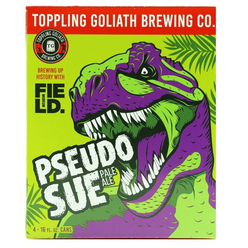 slide 1 of 6, Toppling Goliath Pseudosue Pale Ale Beer - 4pk/16 fl oz Cans, 4 ct; 16 fl oz