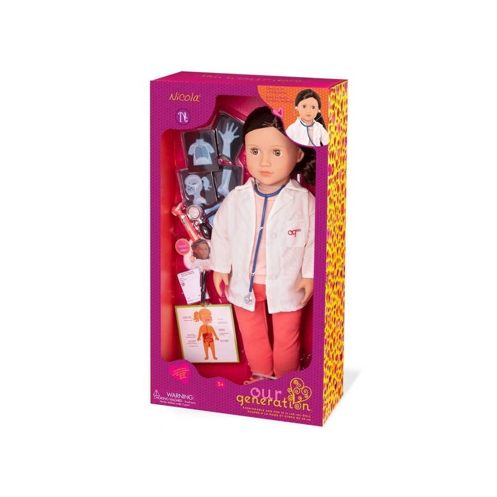 slide 5 of 5, Our Generation Nicola with Accessories 18" Doctor Doll, 1 ct