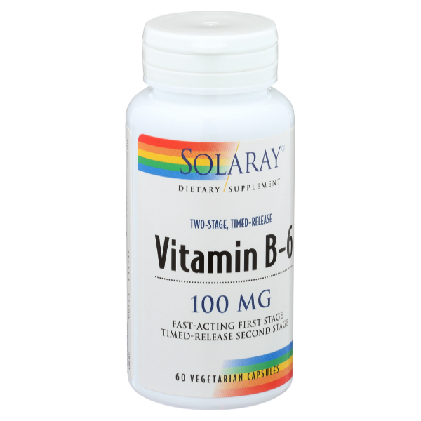 slide 1 of 1, Solaray Vitamin B6 Timed Release, 60 ct; 100 mg