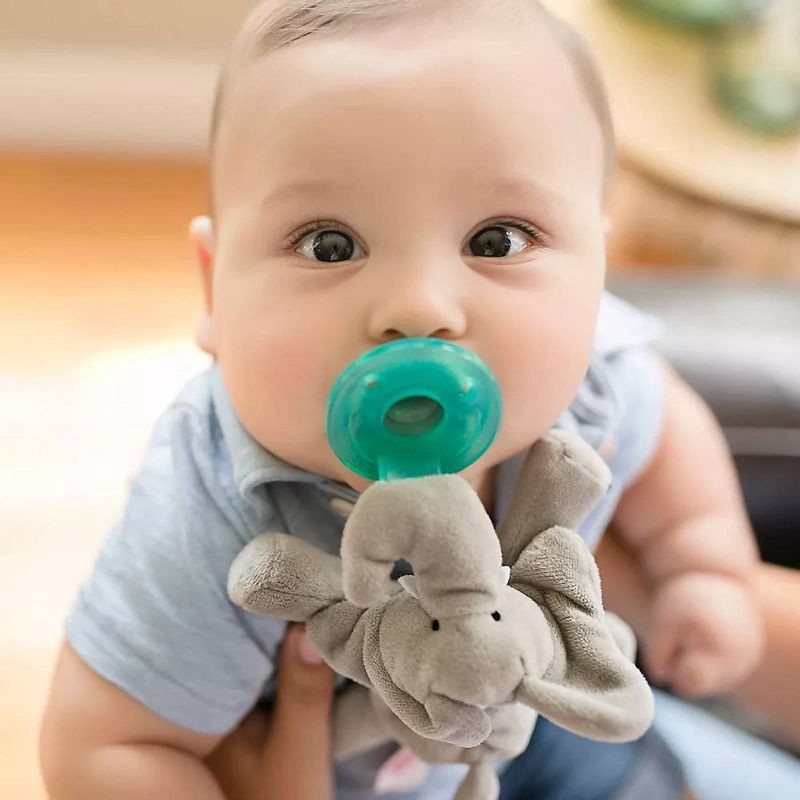 slide 2 of 10, WubbaNub Pacifier - Gray Elephant, 1 ct