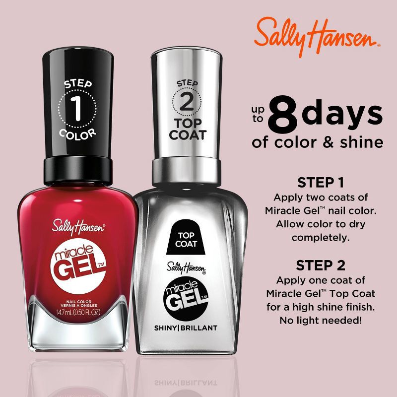 slide 5 of 9, Sally Hansen Miracle Gel Nail Color - 474 Can't Beet Royalty - 0.5 fl oz, 474 can, 0.5 fl oz