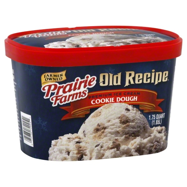 slide 1 of 1, Prairie Farms Cookie Dough Ice Cream, 56 fl oz