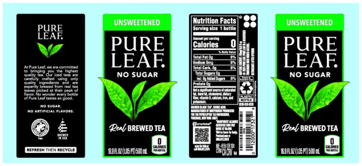 slide 2 of 8, Pure Leaf Real Brewed Tea Unsweetened 16.9 Fl Oz, 16.9 fl oz