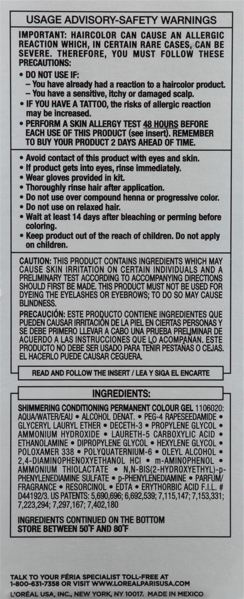 slide 7 of 13, L'Oréal Fería Hi-Lift Brown B61 Hair Colour Gel 1 ea, 1 kit