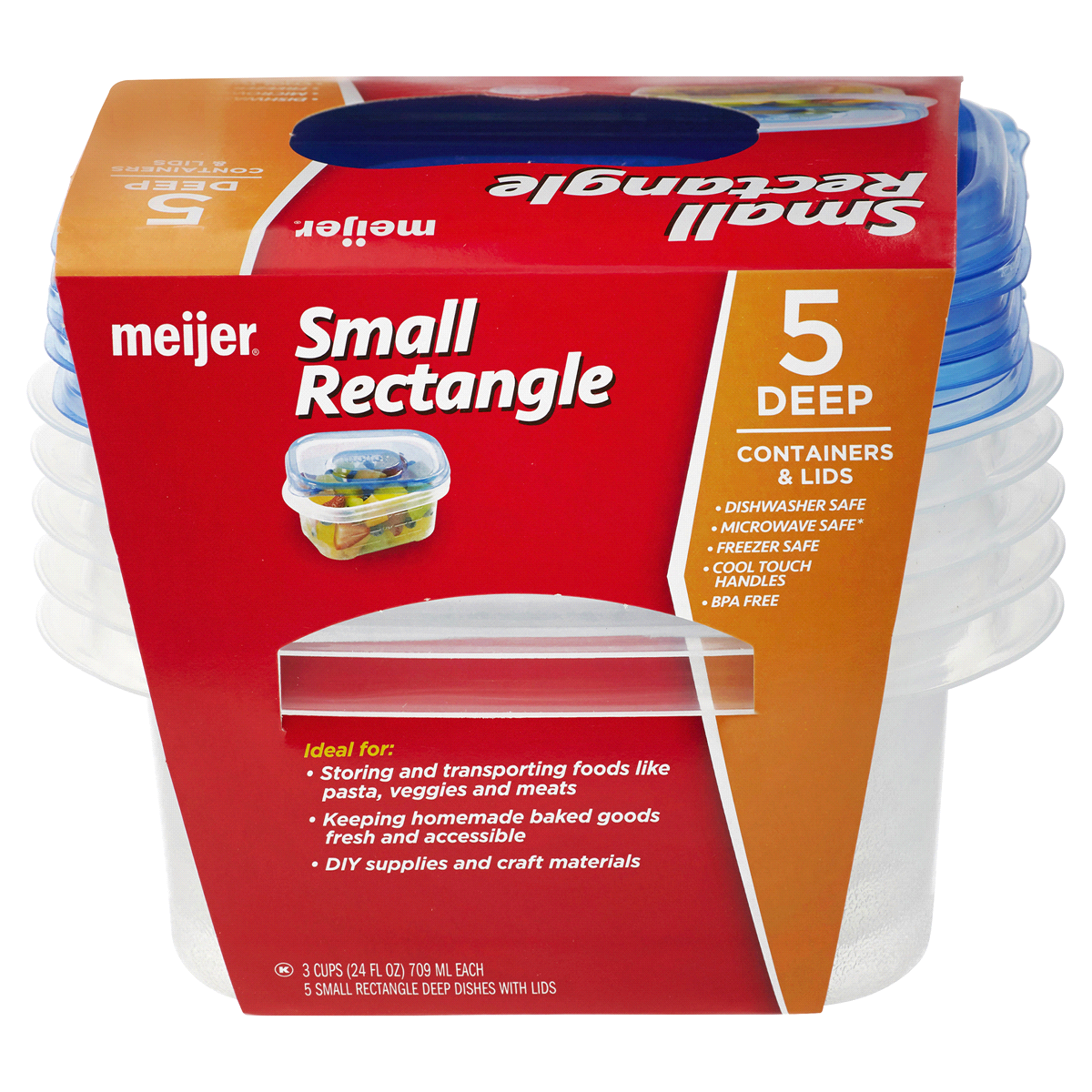 slide 2 of 2, Meijer Small Rectangle, 24 oz