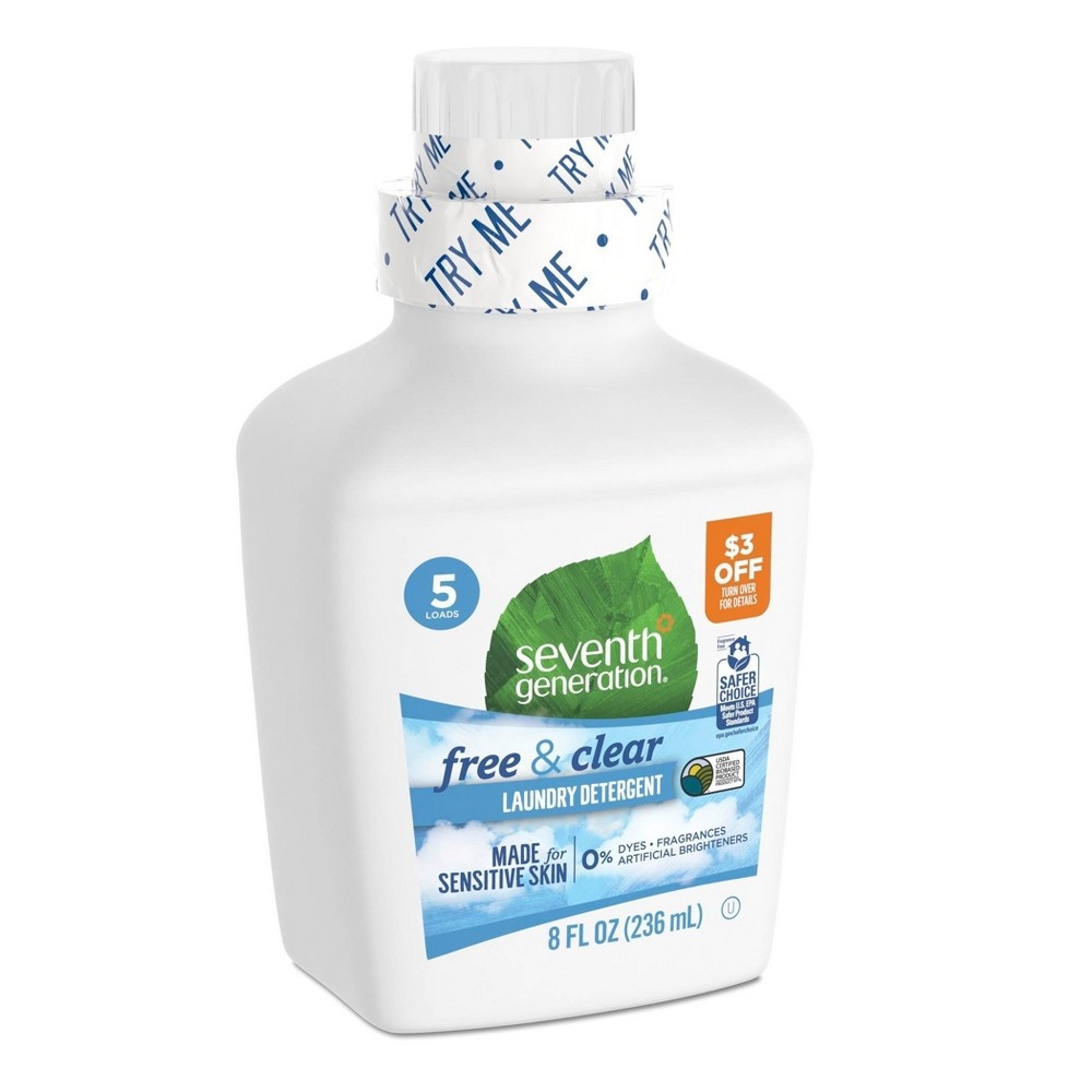 slide 3 of 4, Seventh Generation Trial Liquid Laundry Free & Clear, 8 fl oz