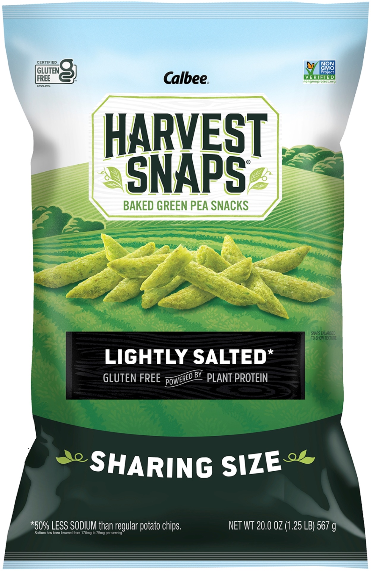 slide 1 of 2, Harvest Snaps Green Pea Snacks, 