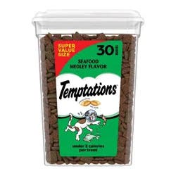 Temptations Classic Seafood Medley Flavor Crunchy Cat Treats - 30oz