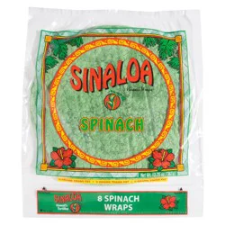 Sinaloa Hawaii Wraps Sinaloa Spinach Hawaii Wraps Tortillas - 12.75oz/8ct