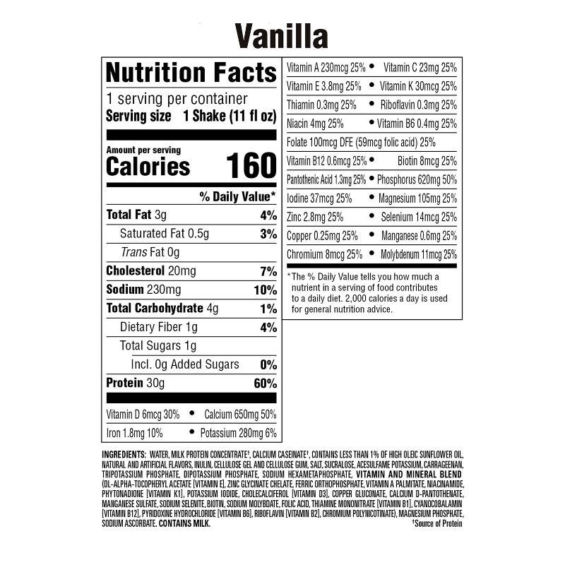 slide 7 of 7, Premier Protein Nutritional Shake - Vanilla - 11 fl oz/4pk, 4 ct; 11 fl oz