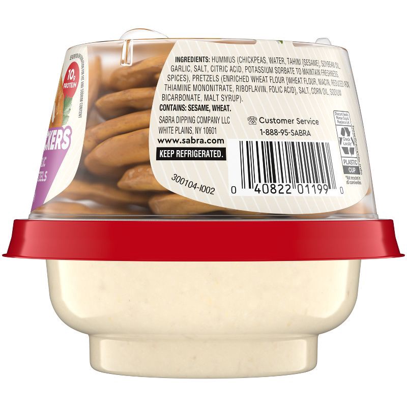 slide 5 of 6, Sabra Roasted Garlic Hummus With Pretzels Snacker - 4.56oz, 4.56 oz